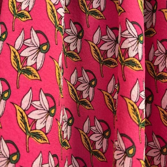 Diane Von Furstenberg Women's Kamber Red Silk Off-Shoulder Sheer Sleeves Top XS - Picture 5 of 8